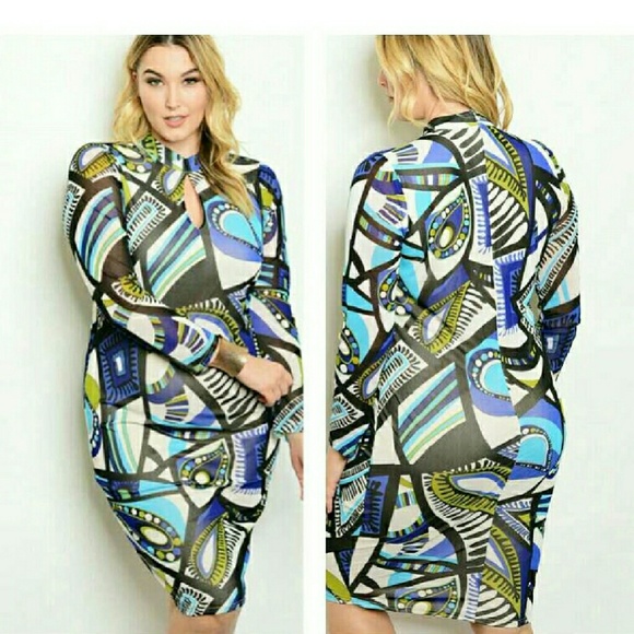 Printed Plussize  PARTY Dress