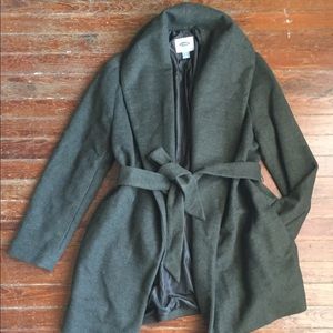 OLD NAVY Wrap Wool Coat - Hunter Green