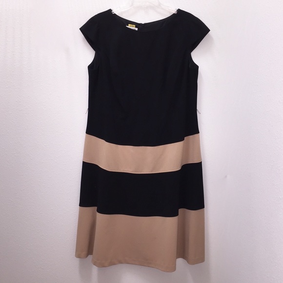 Jones Studio Black & Beige Dress