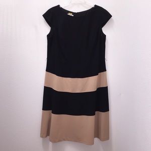 Jones Studio Black & Beige Dress