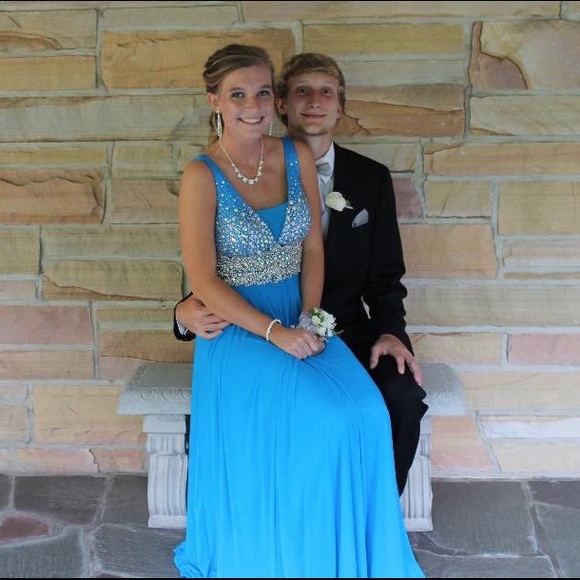 Blue Jolene Prom Dress NOT Sherri Hill! - Picture 3 of 4