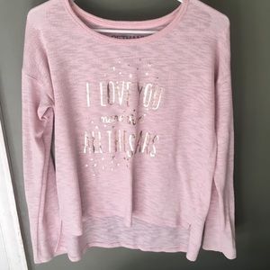 Long sleeve quoted shirt