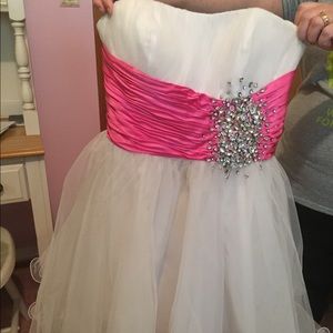 Pink and White Sherri Hill Dress