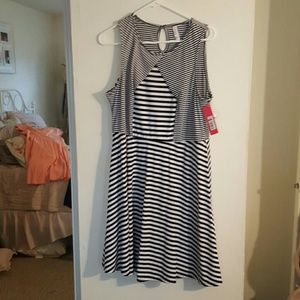 Striped skater dress