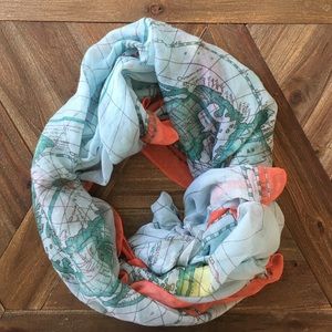 World Map Scarf