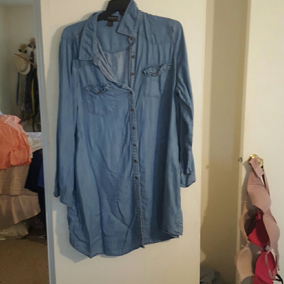 Denim shirt dress