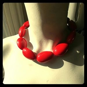 Vintage style acrylic beaded choker