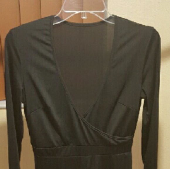 JUST IN. BLACK LONG SLEEVES JUMPSUIT - Picture 4 of 4