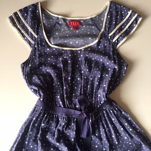 Blue and cream dress