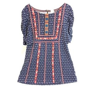 Akemi and Kin Tribal Embroidered Tunic - Size M