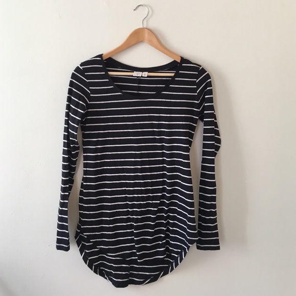 BP long sleeve striped tunic tee