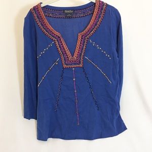 Lucky Brand Embellished Cobalt Tunic - Size M