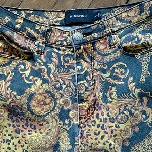 MINKPINK funky gold and black jeans