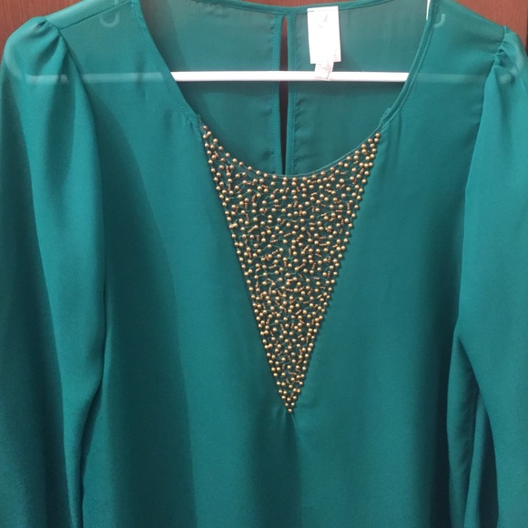 Green blouse - Picture 2 of 4