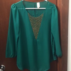 Green blouse