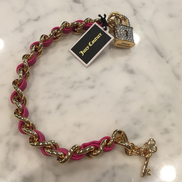 Juicy Couture Jewelry - Juicy Couture Leather & Chain Bracelet