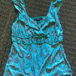 Paisley teal top from Lane Bryant