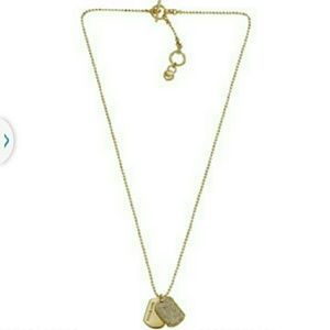 ** Authentic MICHAEL KORS Pave Dog Tag Necklace **