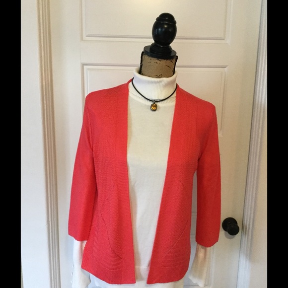 Worthington Sweaters - π"Spicey" Coral Cardi Worthington Sweaters - π"Spicey" Coral Cardi