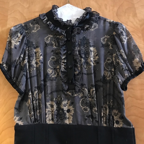 Black & paisley pattern dress - Picture 2 of 2