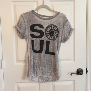 Thin SOULCYCLE t shirt with open back