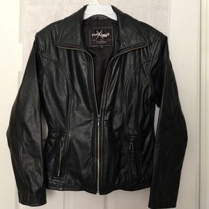 Women's small leather coat