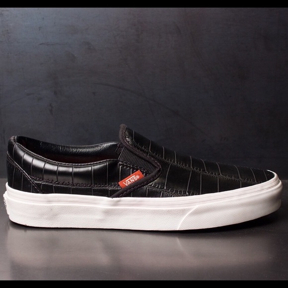 Leather slip on vans