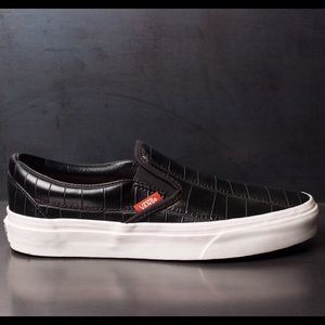 Leather slip on vans