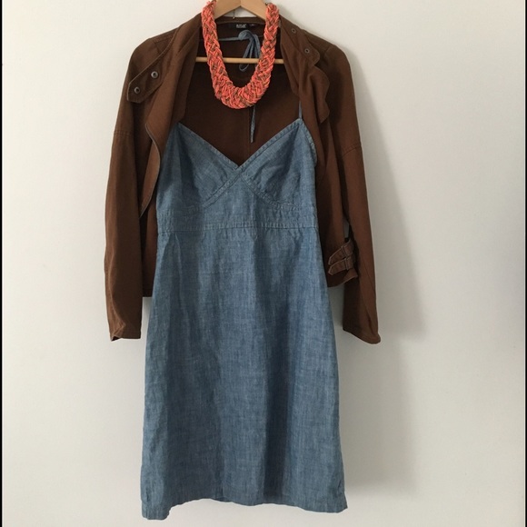 Gap denim/chambray halter dress