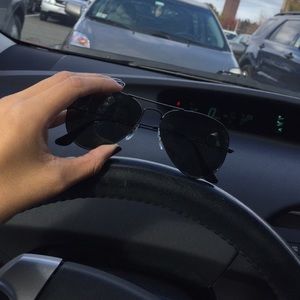 All Black Ray Ban Polarized 3025 Aviator 55MM