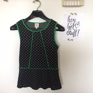 Black & white polka dot Anthropolgie shirt