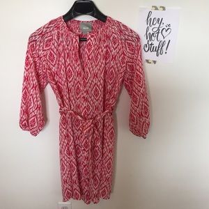 Red and white tunic dress from Anthropolgie