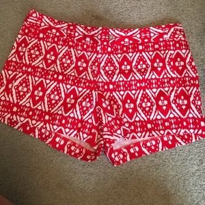 Red & White Chino Shorts