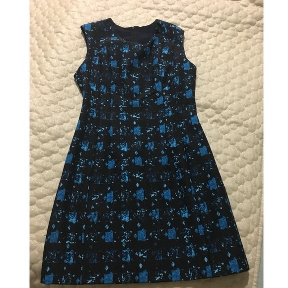 Short black/blue pencil style dress