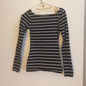 Black and white striped long sleeve
