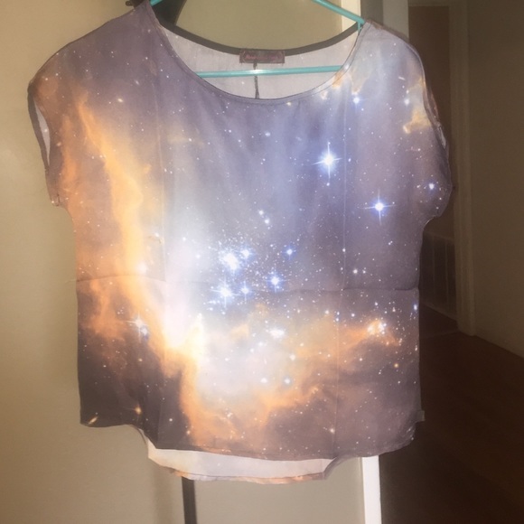 Galaxy sheer top
