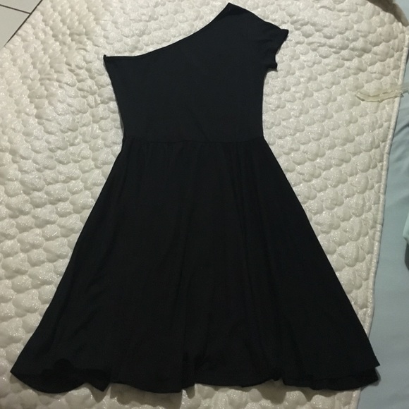 ZARA one shoulder black dress