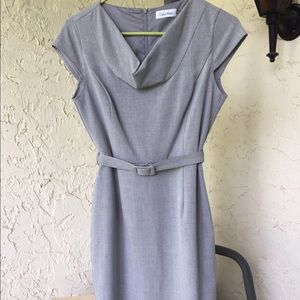 Gray cowl neck dress