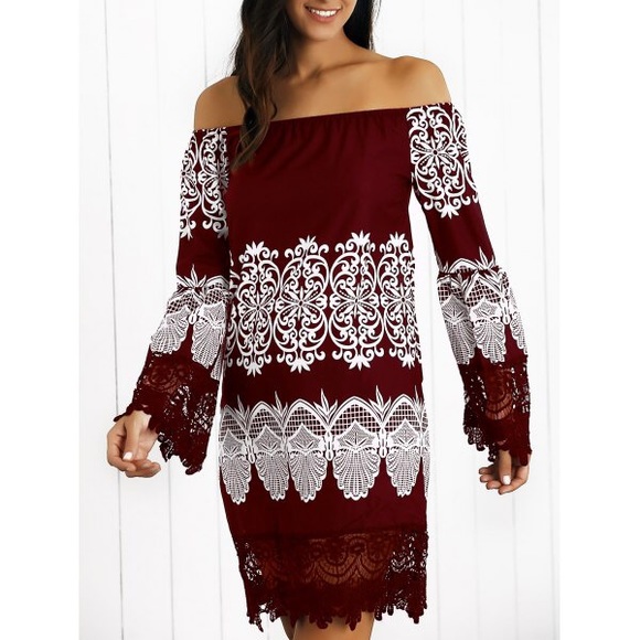 ♦️♥️Cute Off The Shoulder Boho Inspired Dress♥️♦️