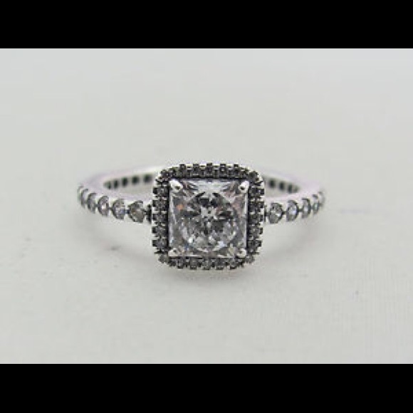 Real pandora diamond ring size 6