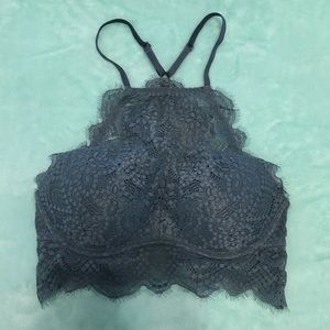 Pink VS high neck push up lace bra NWOT!