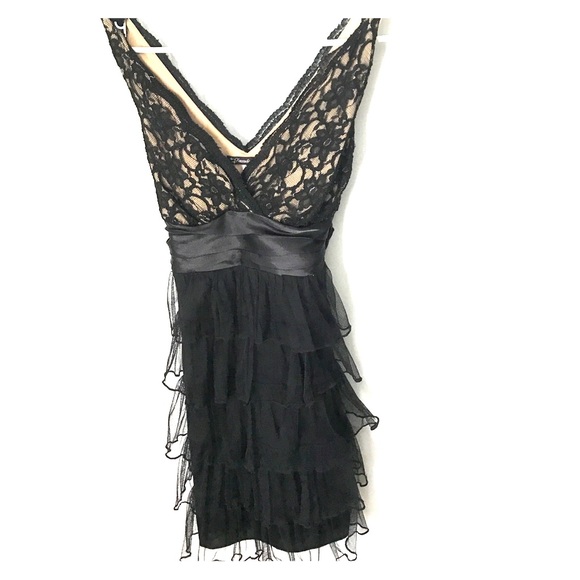 Cutest nude laced, ruffle dress