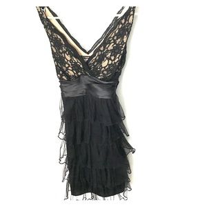 Cutest nude laced, ruffle dress