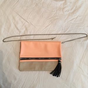 H&M two-tone clutch with detachable chain