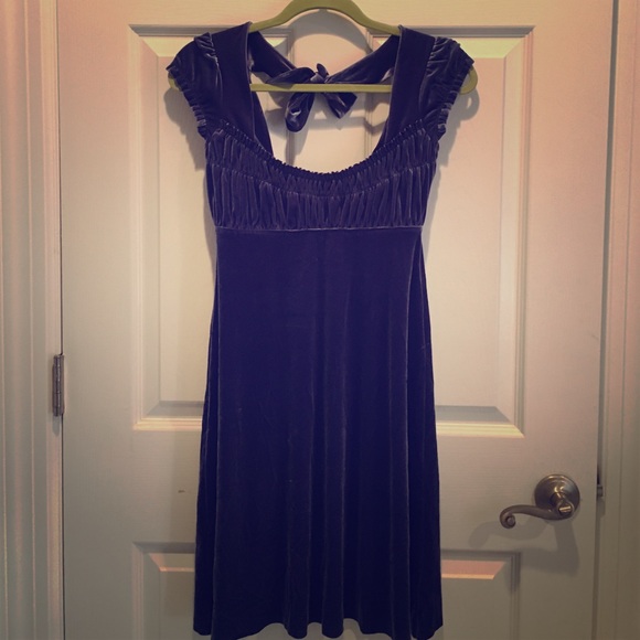Ruched Velvet Violet Free People Dress