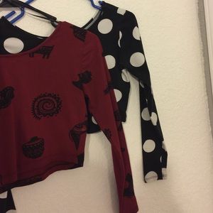 Long sleeve crop tops