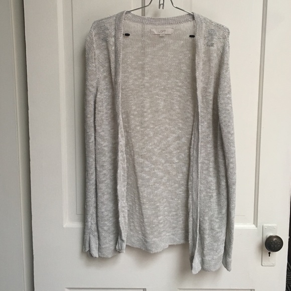 White, Light Gray, Silvery Cardigan
