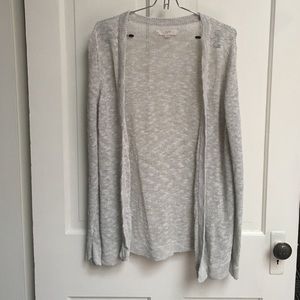 White, Light Gray, Silvery Cardigan