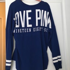 Blue PINK crew neck