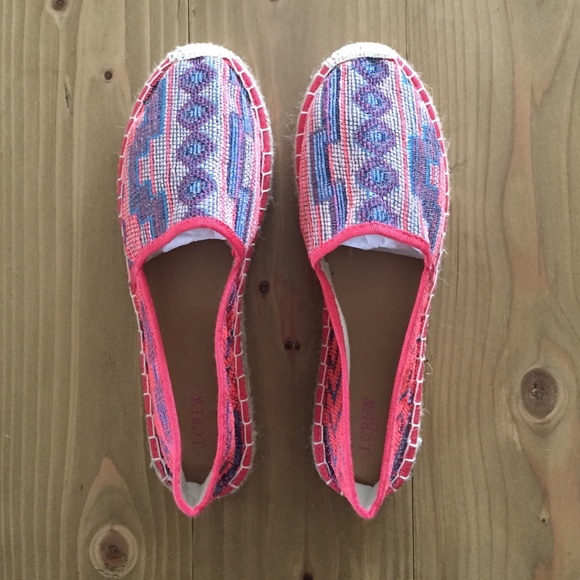 Jcrew colorful graphic print espadrilles